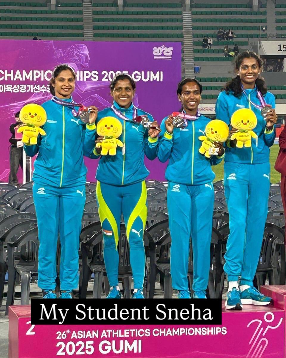 Sneha S S – 4x100m Gold at Taiwan Open